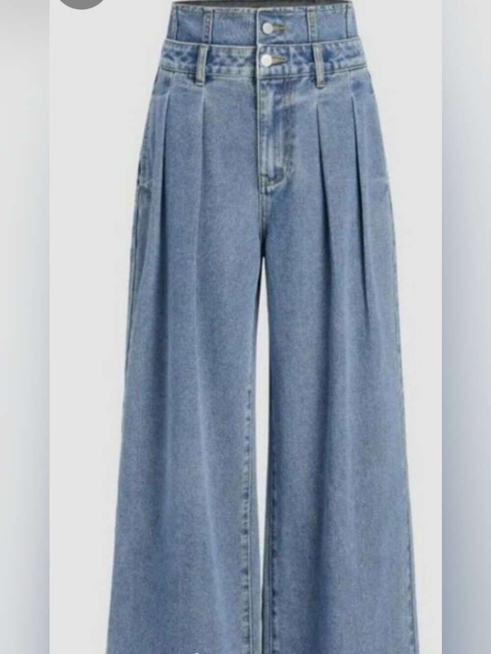 Cider Light Blue High-Rise Wide Leg Jeans S New